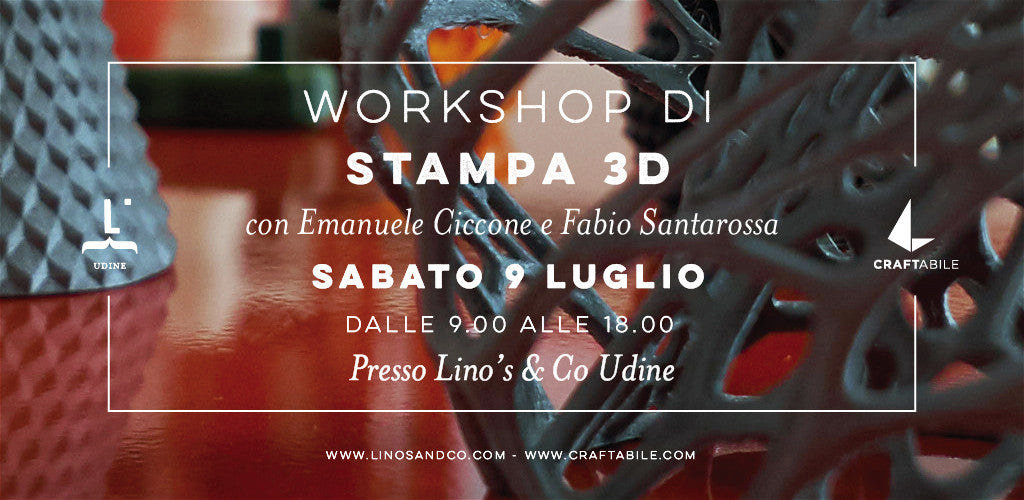 Workshop di stampa 3D presso Lino's & Co Udine