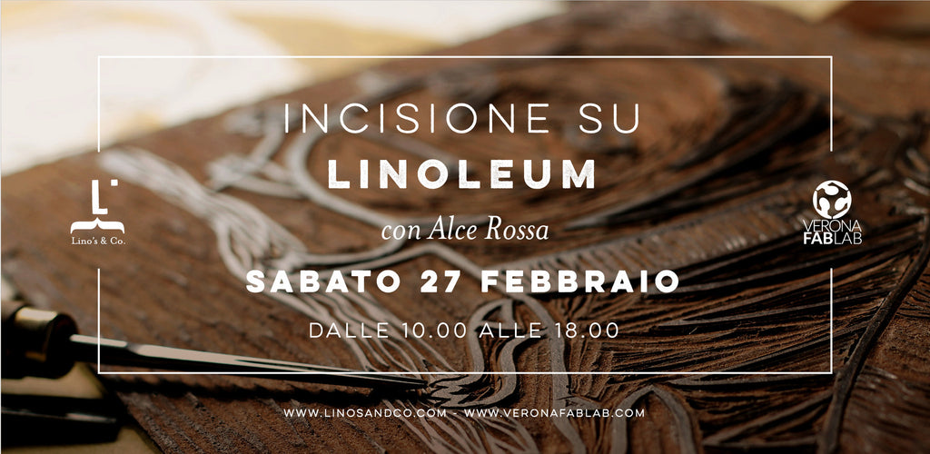 Laboratorio di incisione su linoleum con Alce Rossa