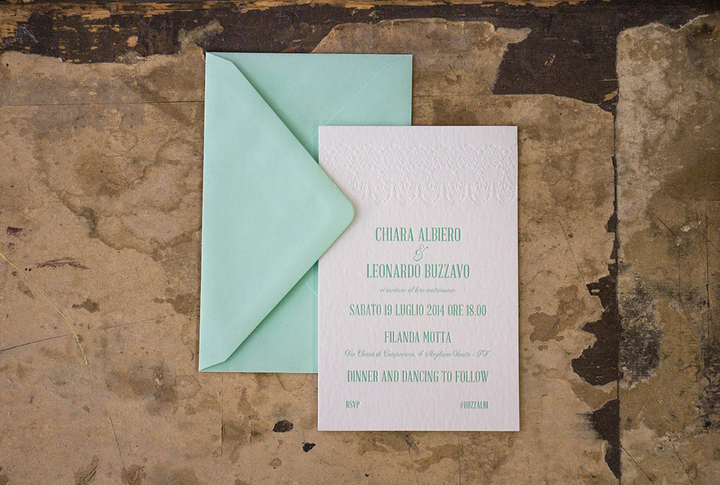 Chiara e Leonardo partecipazioni letterpress wedding