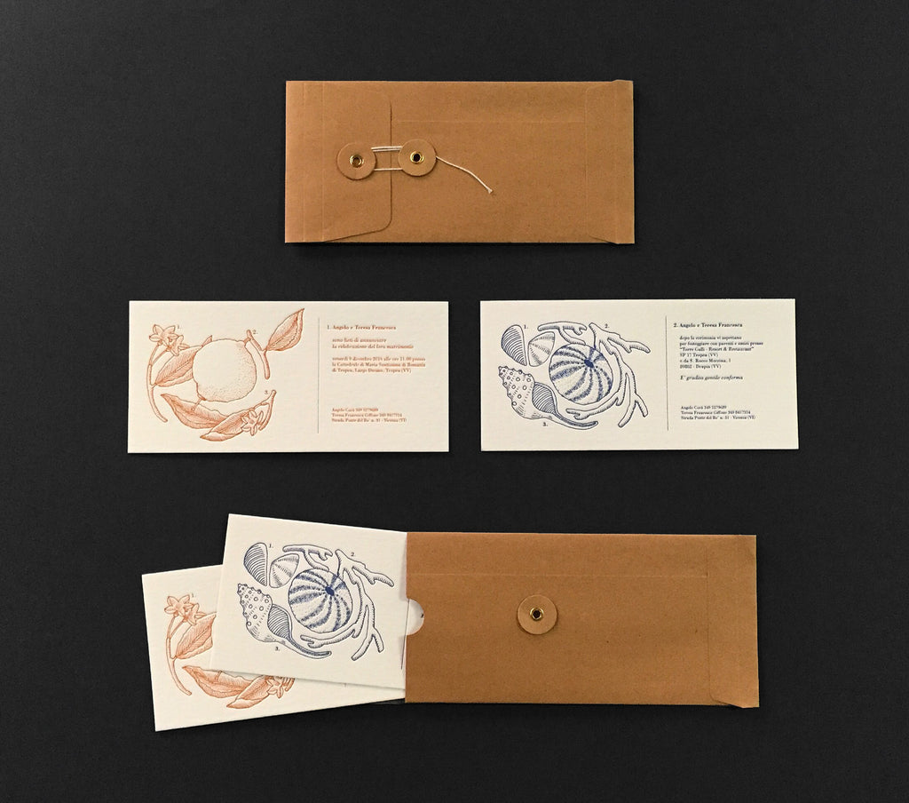 Angelo e Teresa Francesca - Partecipazioni di matrimonio in letterpress