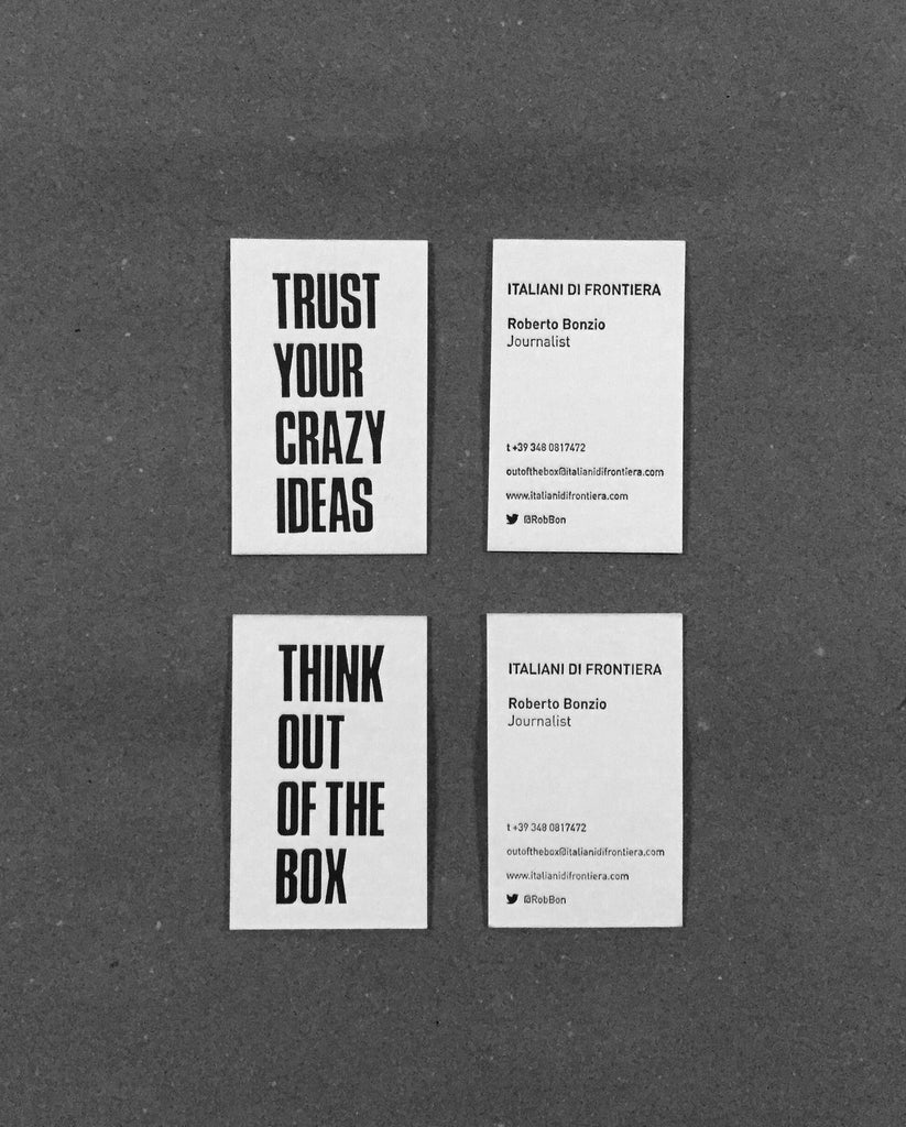 Roberto Bonzio - Business card in letterpress