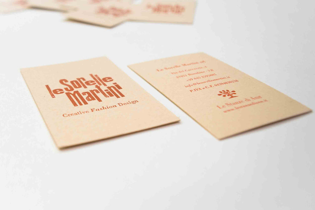 Le Sorelle Martini - letterpress business card