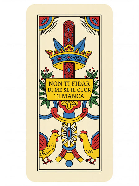 Asso di Spade illustrazione carta trevigiana