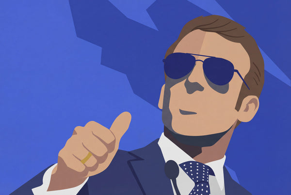 Emmanuel Macron illustrazione ritratto